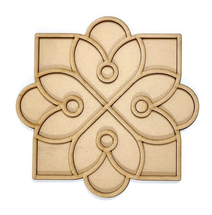 MDF Double Layer Rangoli Base 20