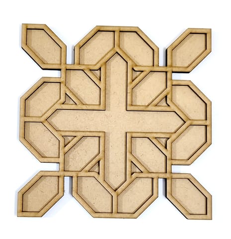 MDF Double Layer Rangoli Base 28