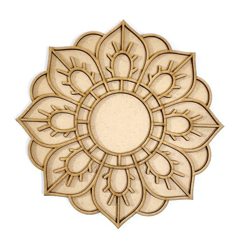 MDF Double Layer Rangoli Base 34