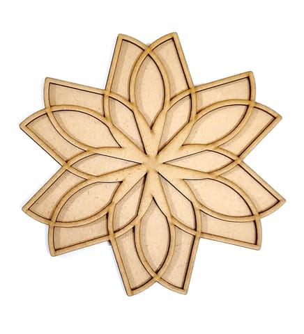 MDF Double Layer Rangoli Base 38