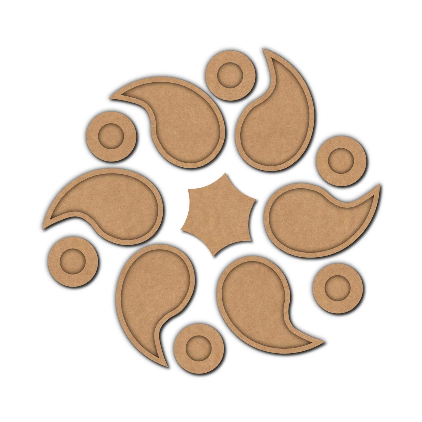 MDF Double Layer Rangoli Base 6