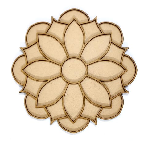 MDF Double Layer Rangoli Base 9