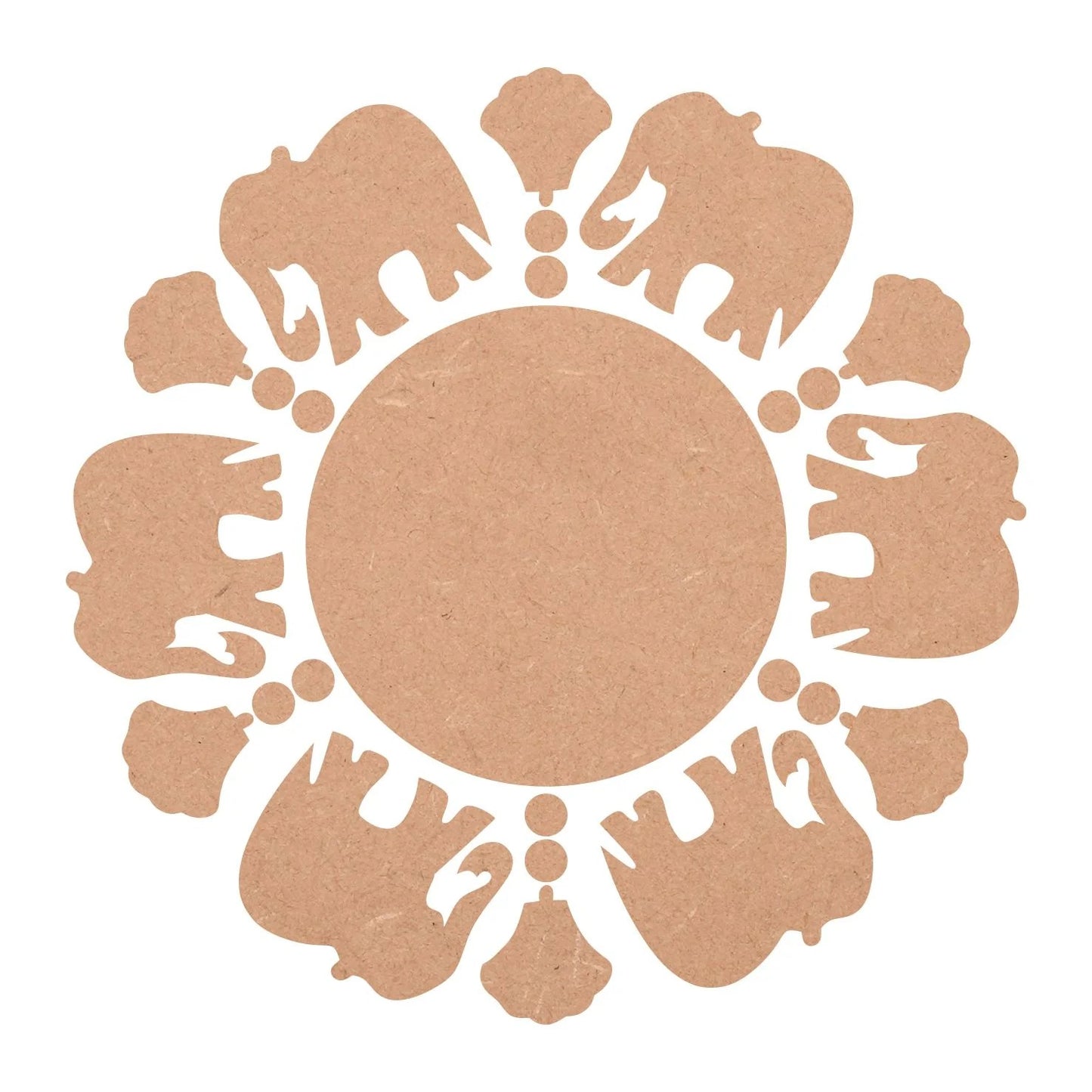 MDF Elephant Rangoli Base