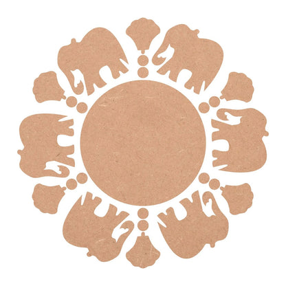 MDF Elephant Rangoli Base