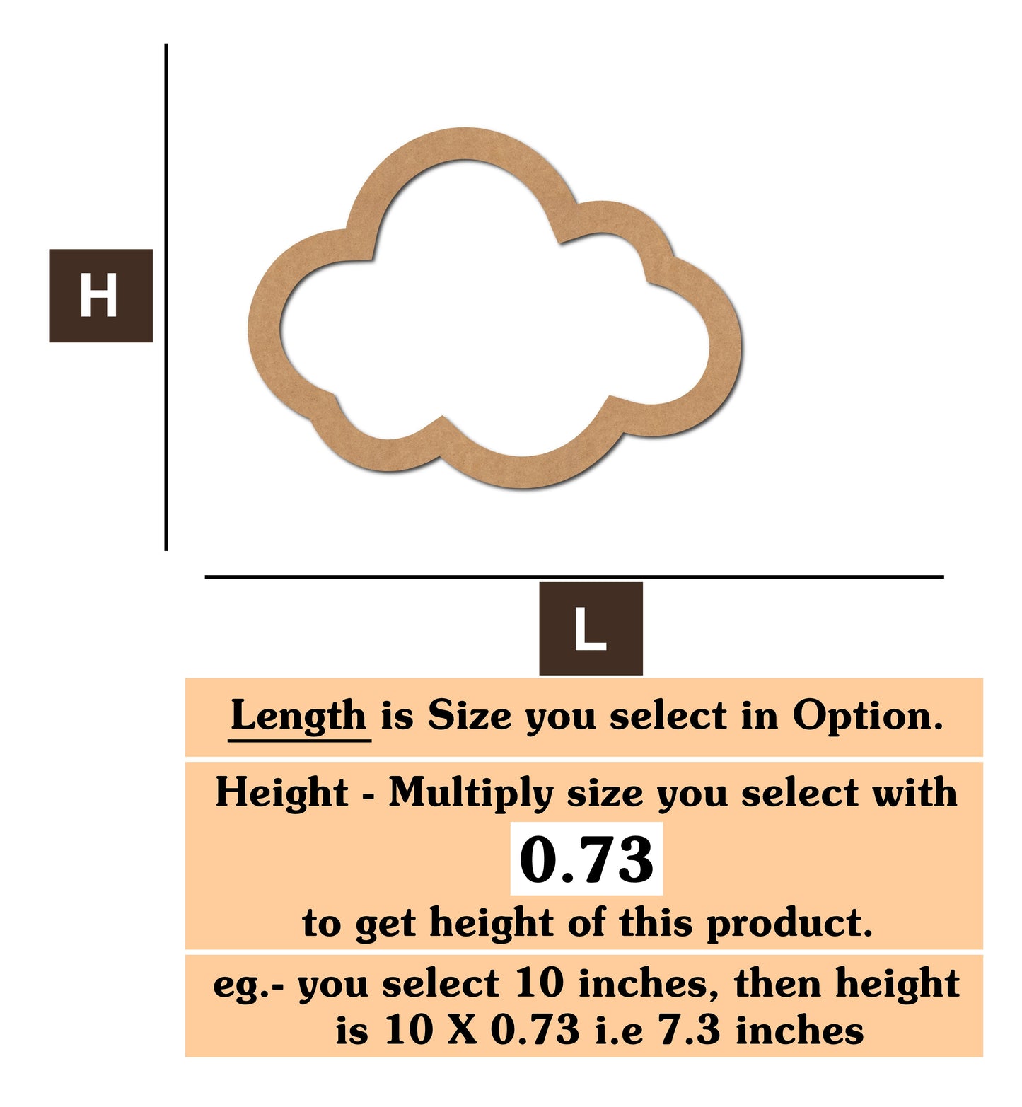 Macrame Ring Cloud 01 MDF Cutout