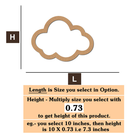 Macrame Ring Cloud 01 MDF Cutout