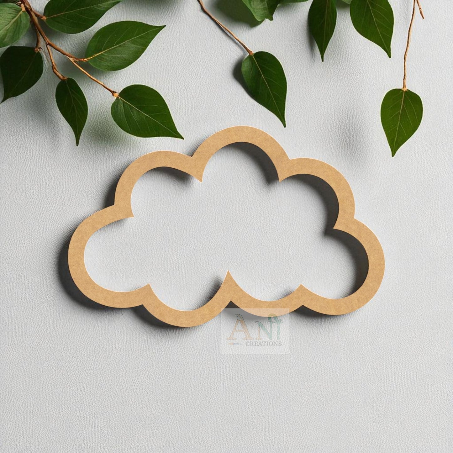 Macrame Ring Cloud 03 MDF Cutout