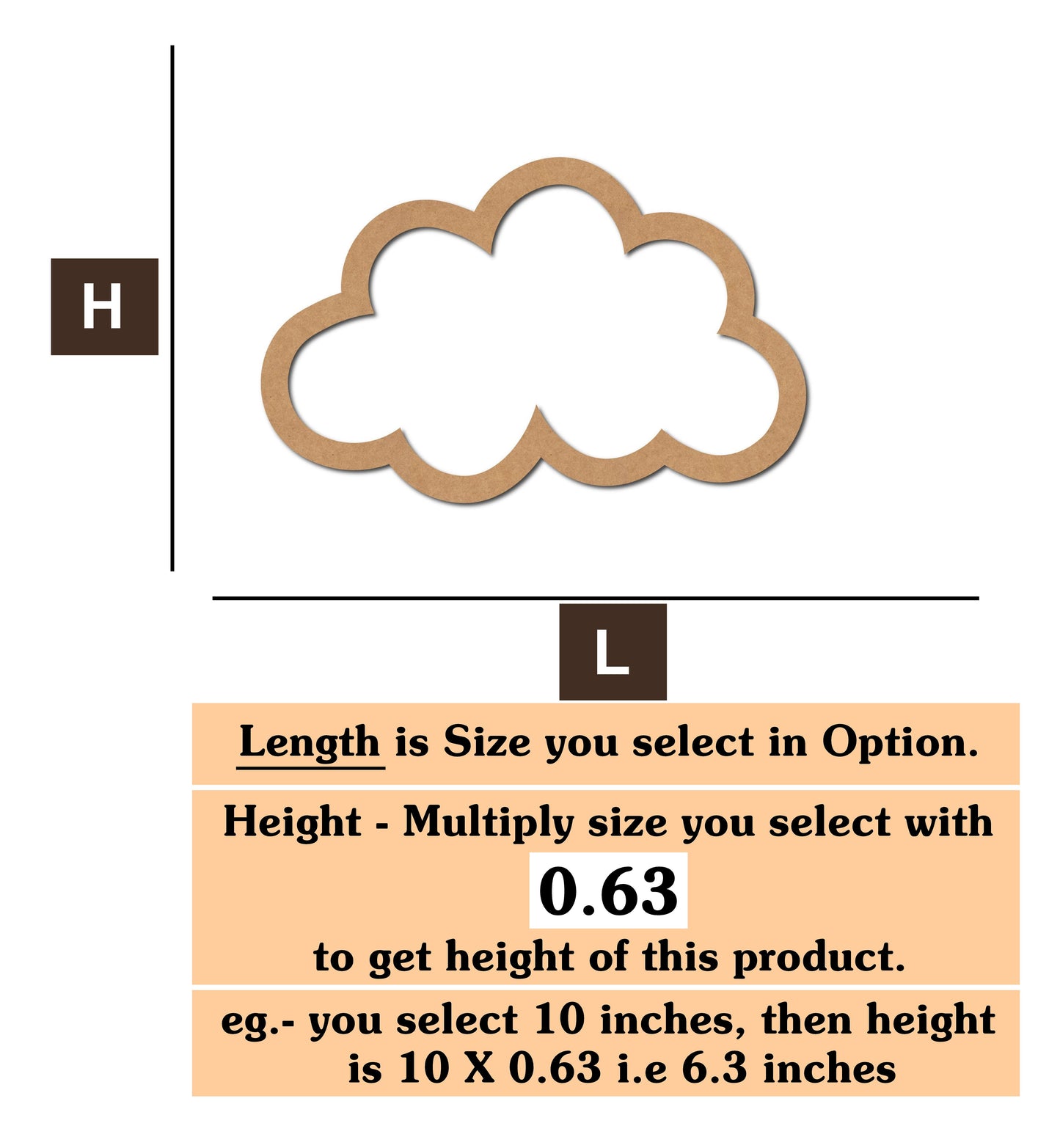 Macrame Ring Cloud 03 MDF Cutout