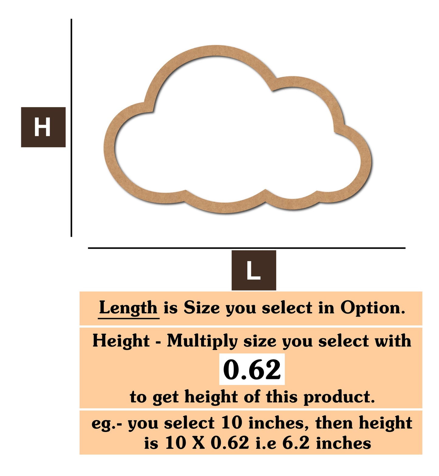 Macrame Ring Cloud 04 MDF Cutout