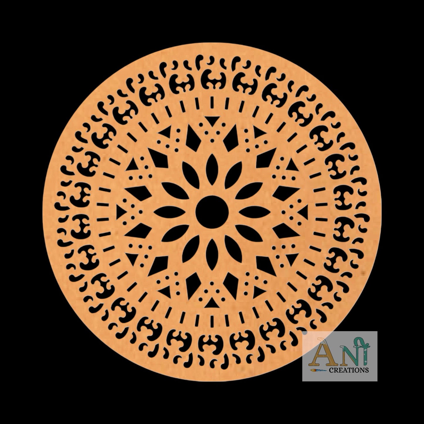 Mandala Base Cutout MDF Design 7