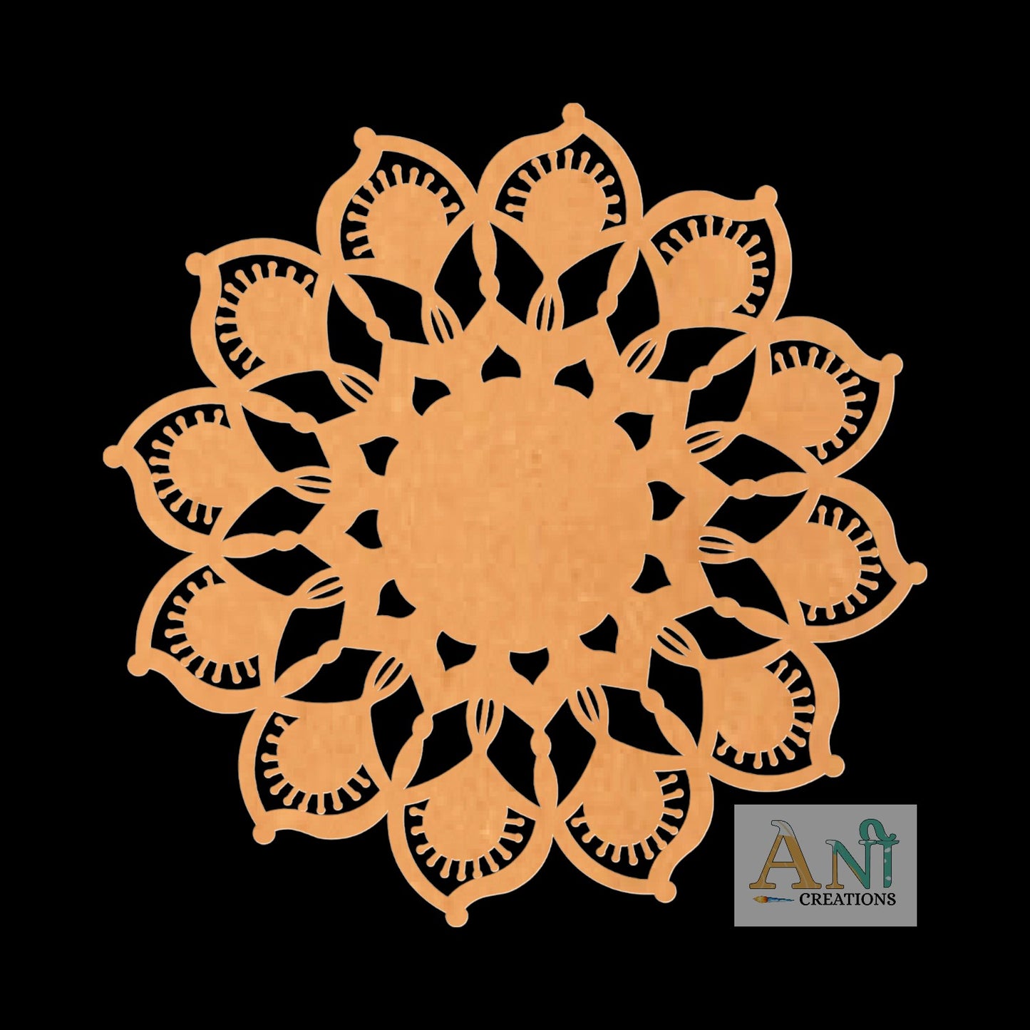 Mandala Base Cutout MDF Design 9 (Copy)