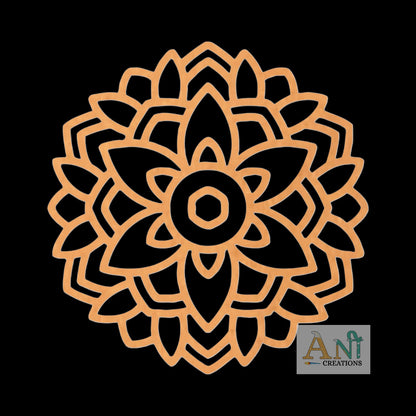 Mandala Base Cutout MDF Design 10