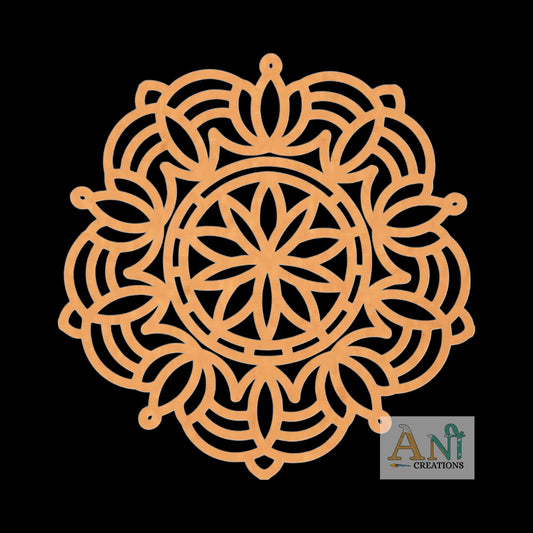 Mandala Base Cutout MDF Design 11