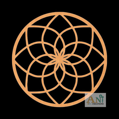 Mandala Base Cutout MDF Design 12