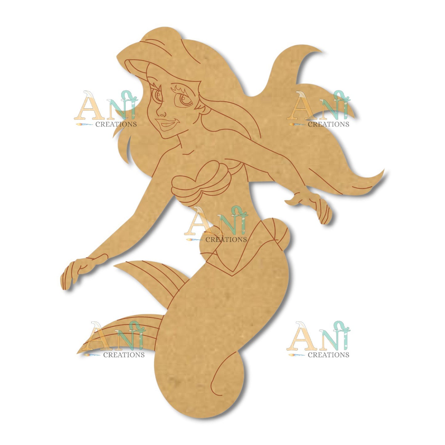 Mermaid  MDF Cutout