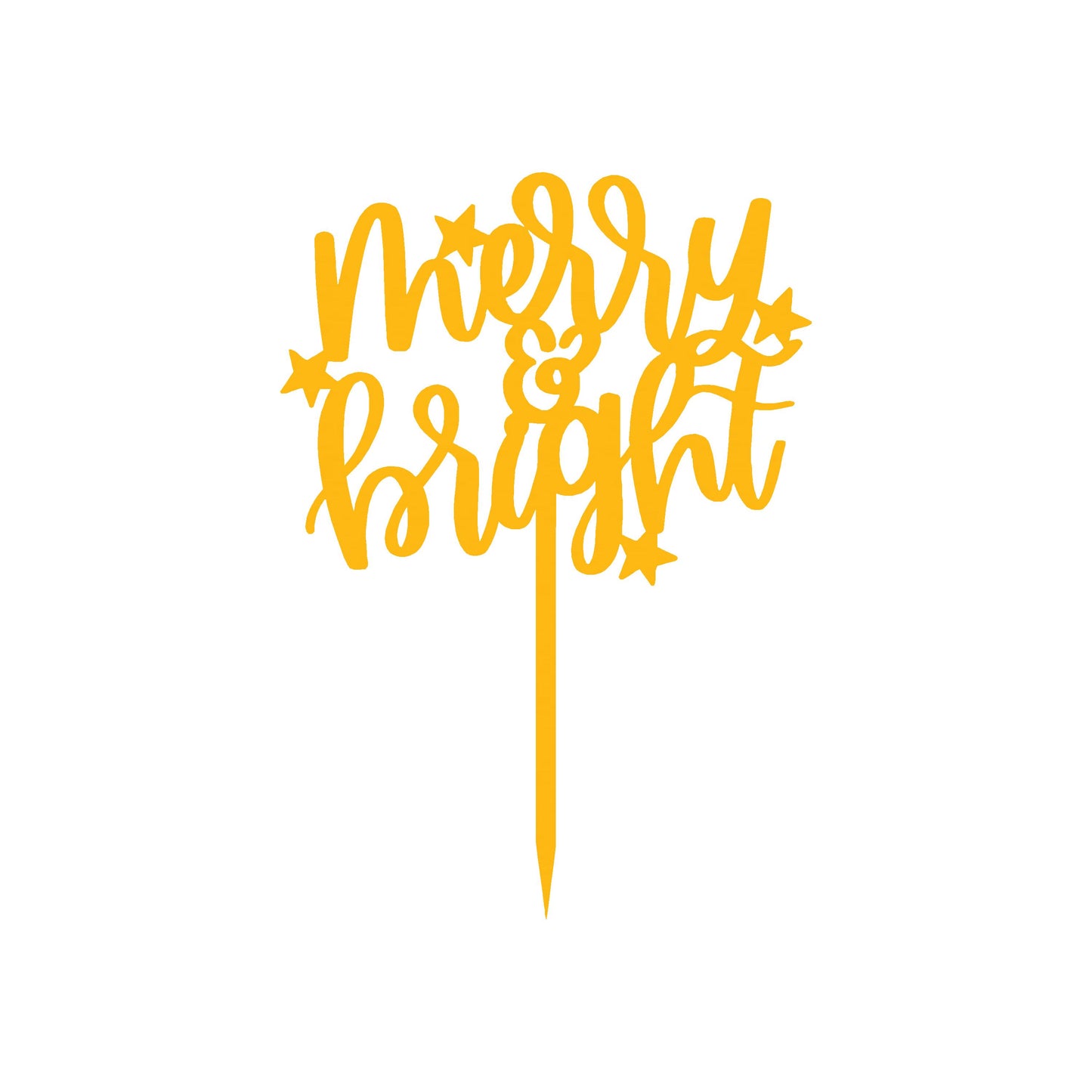 Merry & Bright Cake Topper