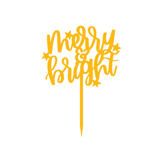 Merry & Bright Cake Topper