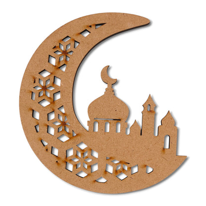 Moon Mosque Islamic MDF Cutout