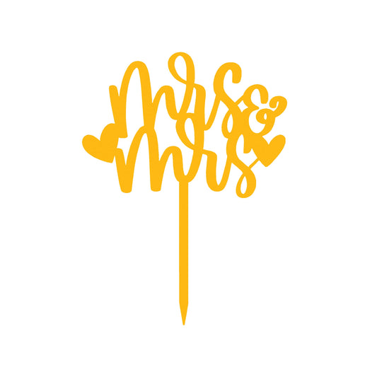 Mr. & Mrs. 3 Cake  Topper