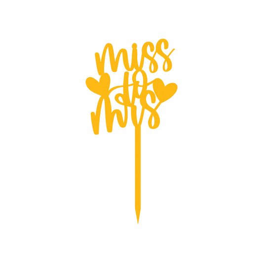 Mr. & Mrs. 4 Cake  Topper