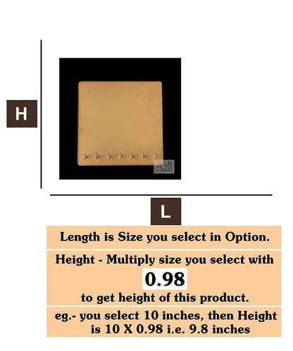 Square Shape Keyholder MDF cutout