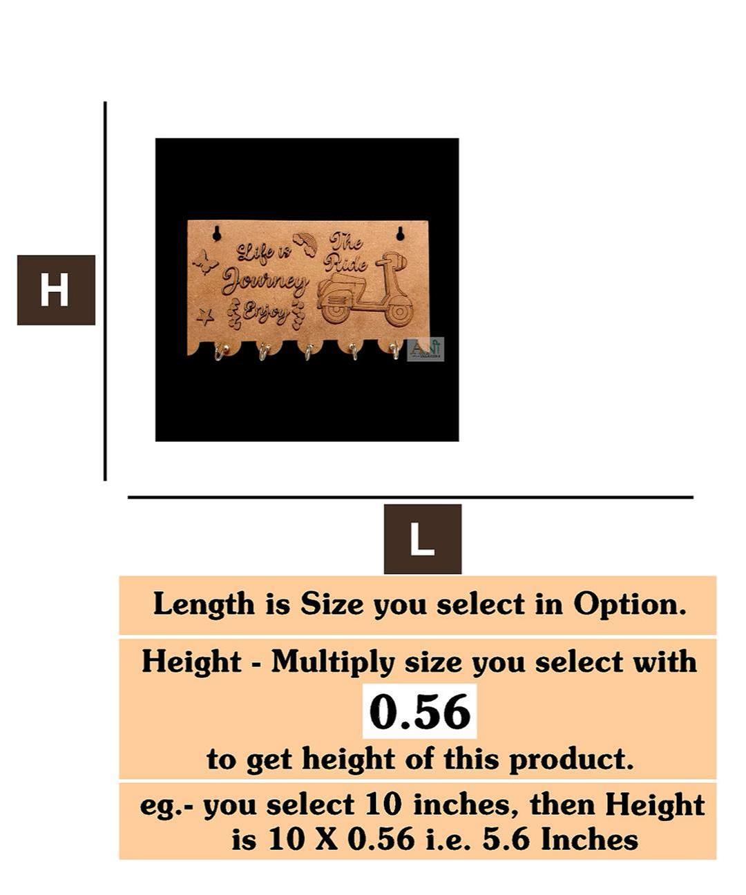 3D Rectangle Shape Keyholder MDF cutout