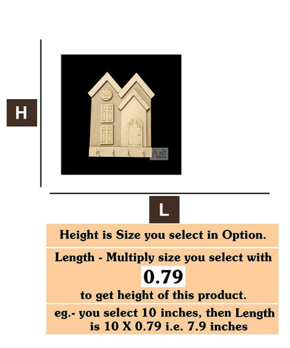 3D Hut Shape Keyholder MDF cutout