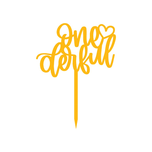 One Derful Cake Topper