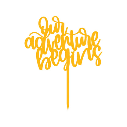 Our Adventure Begins Cake Topper