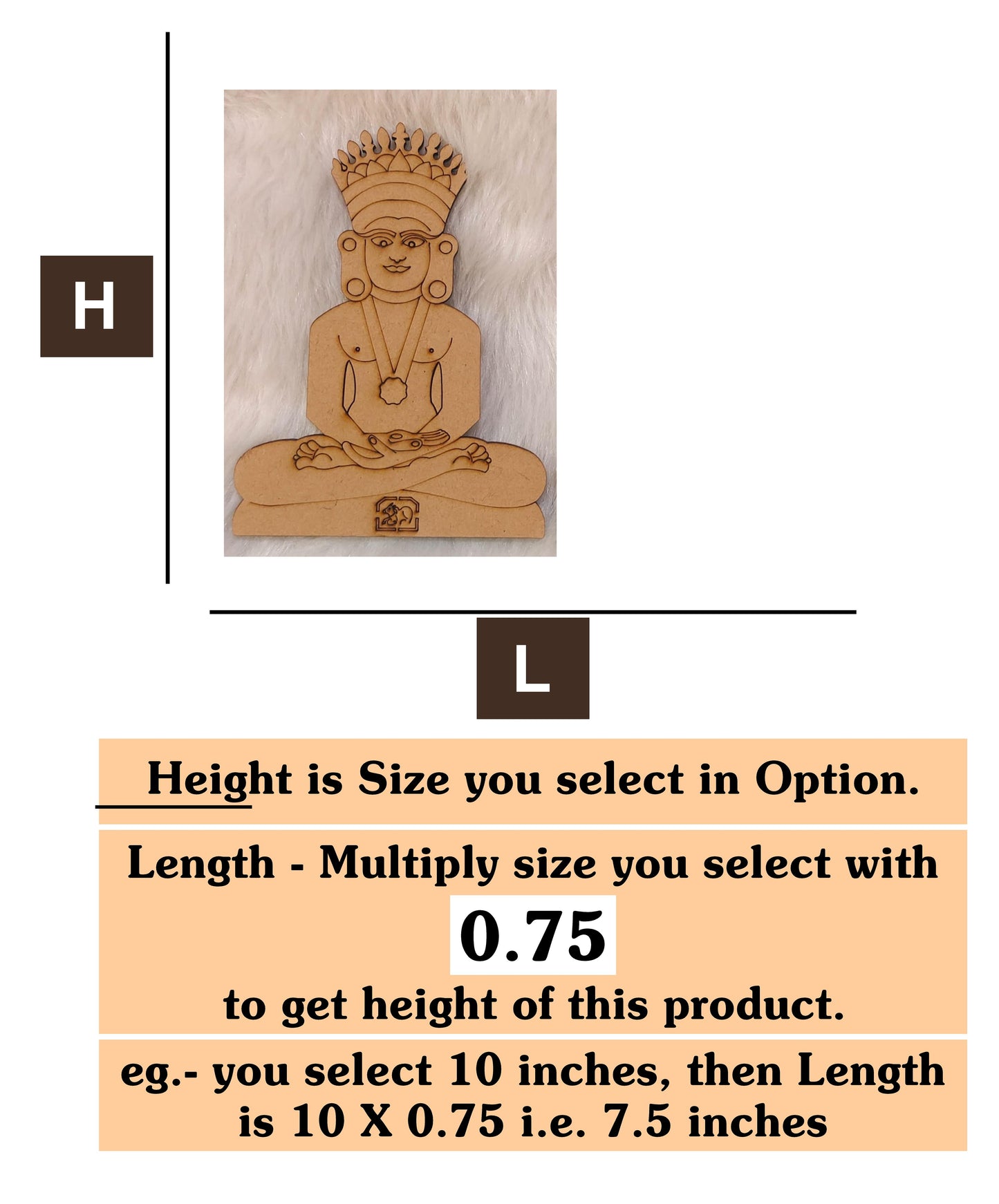 Jain God MDF Cutout