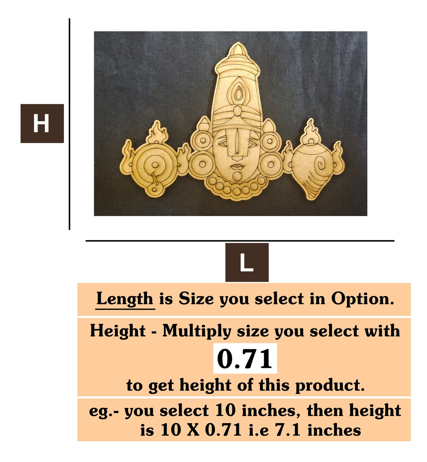 Tirupati Balaji 2 MDF Cutout