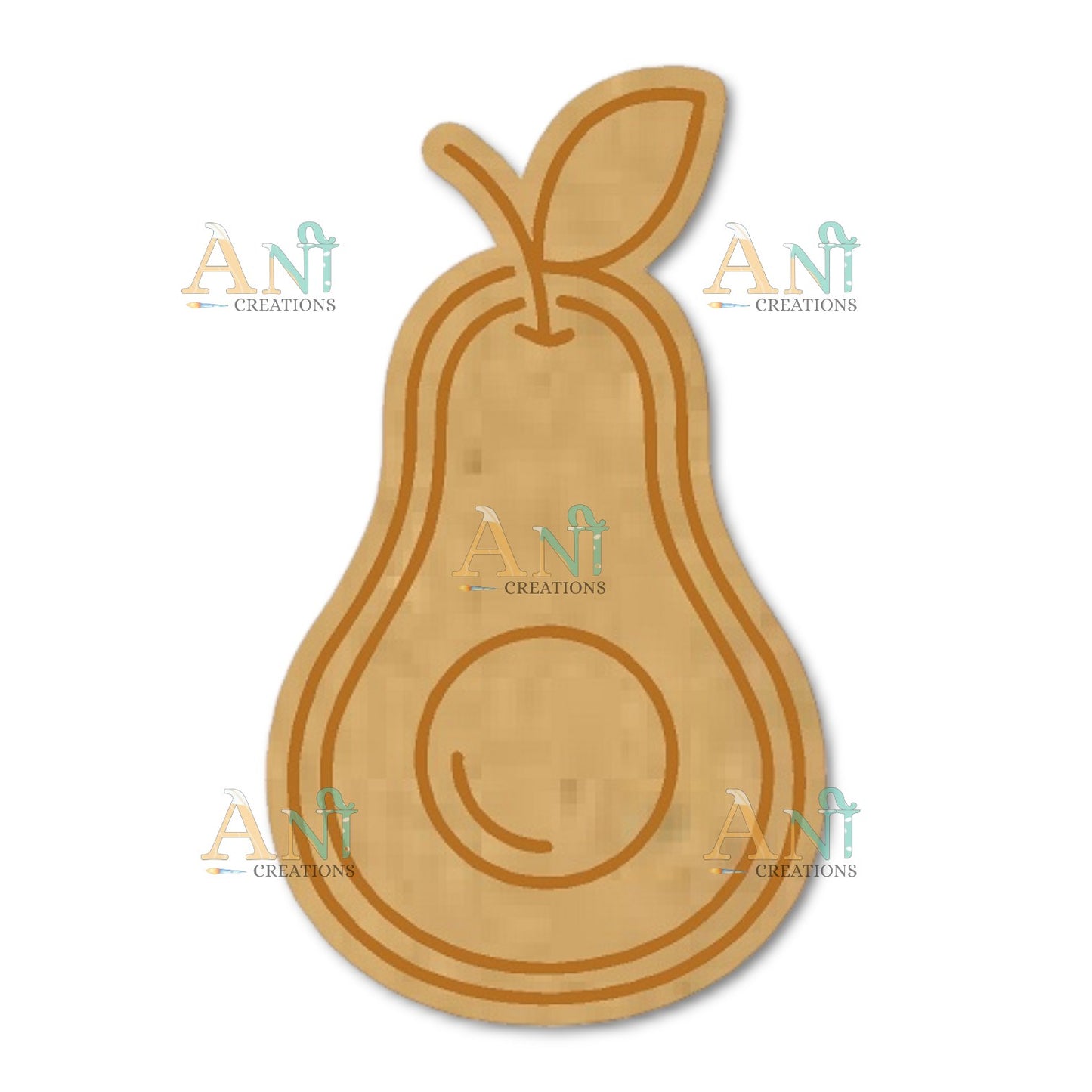 Pear 3 MDF Cutout