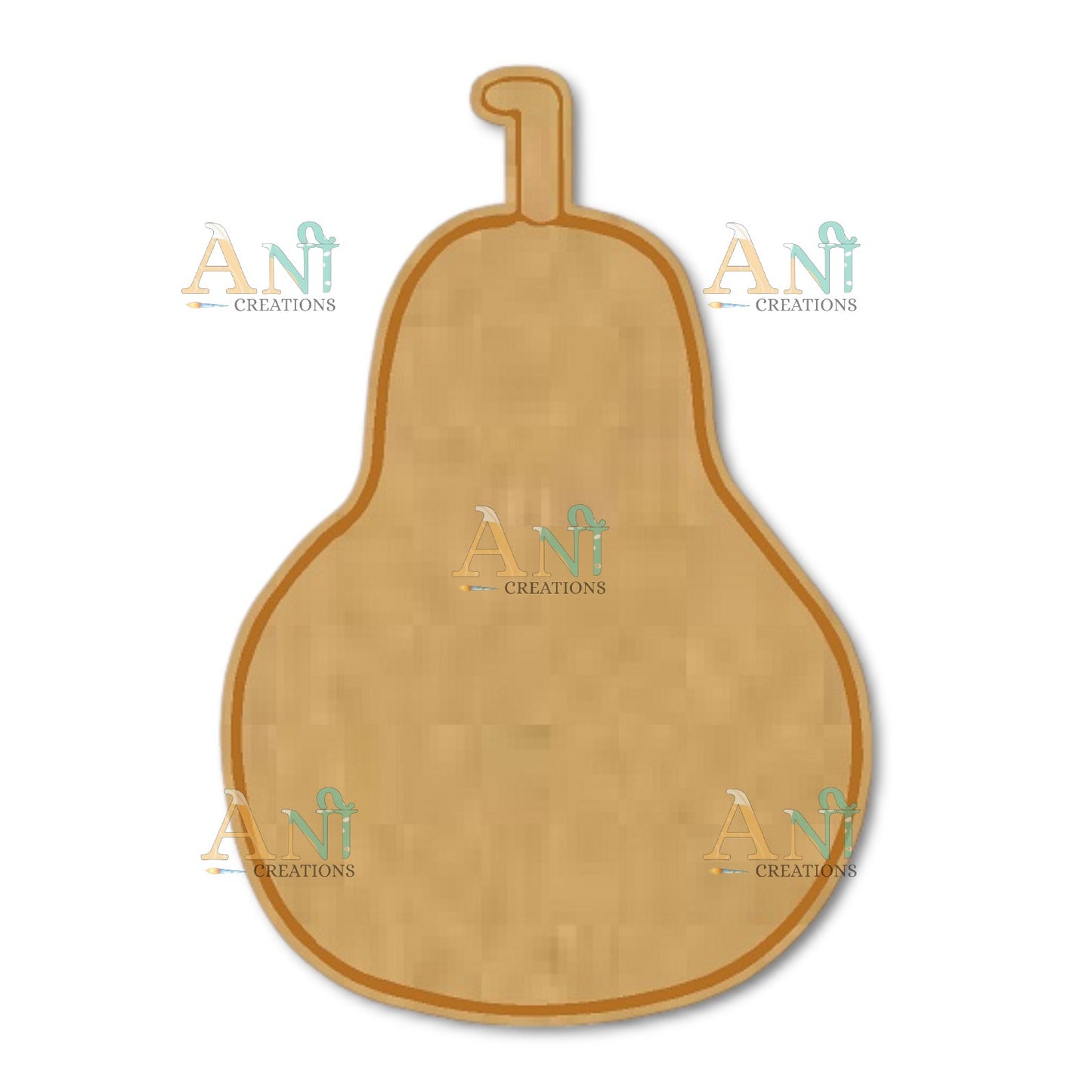 Pear 4 MDF Cutout