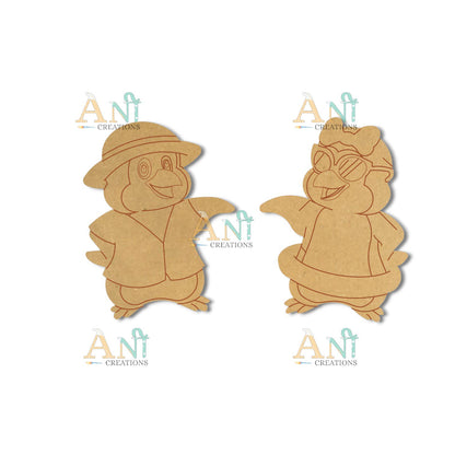 Penguins 5 MDF Cutout