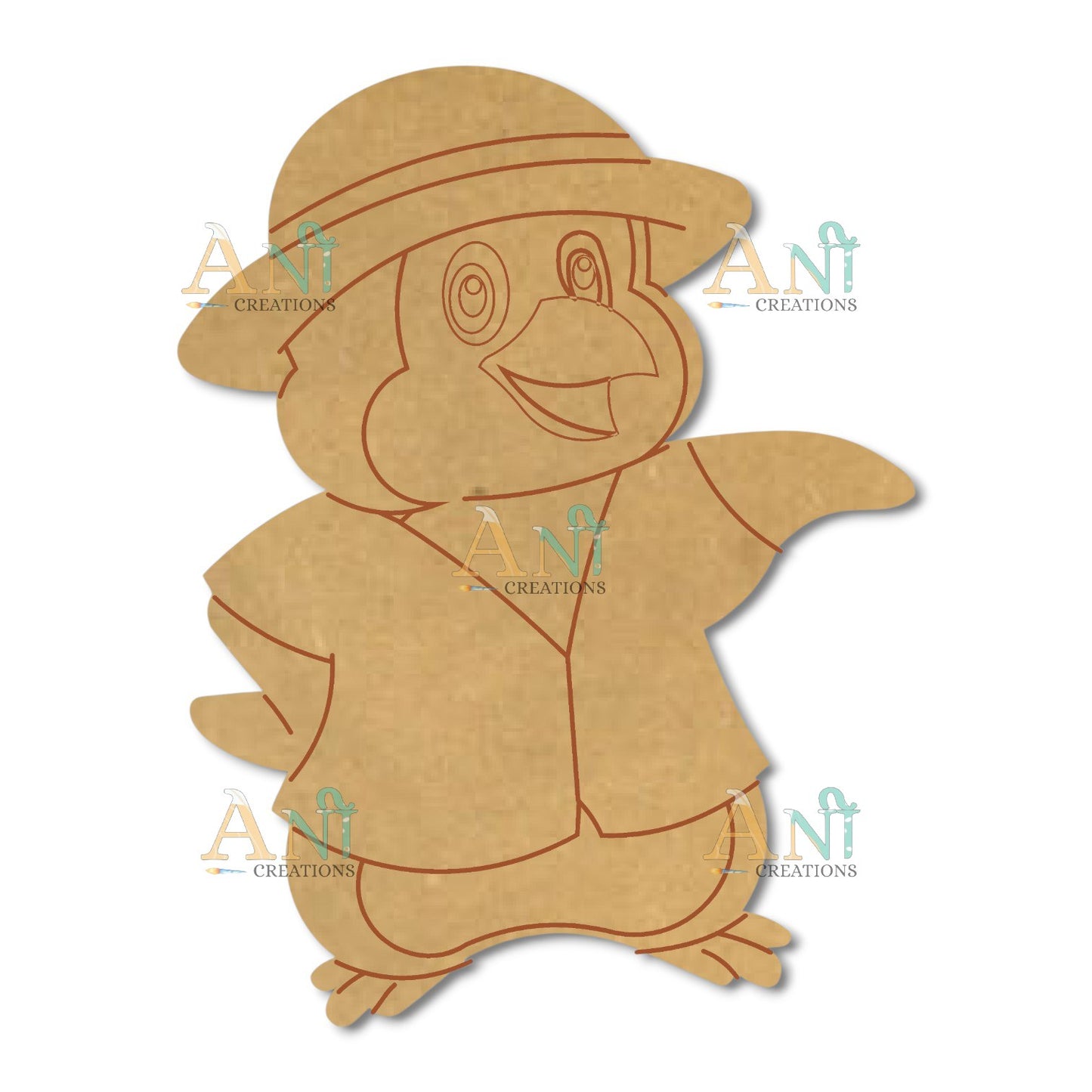 Penguins 12  MDF Cutout