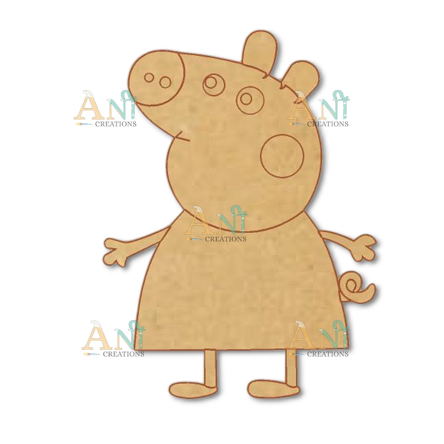 Peppa Pig 3  MDF Cutout