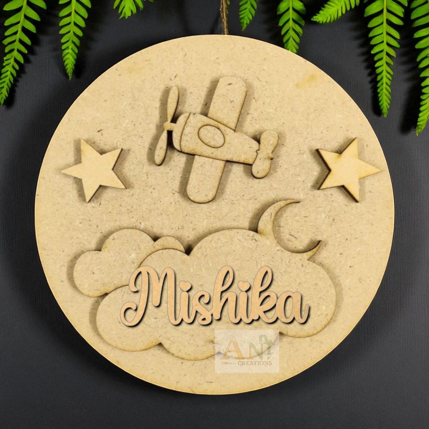 Aeroplane Cloud Name Plate