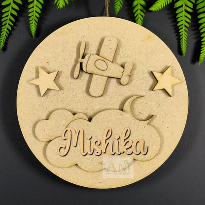 Aeroplane Cloud Name Plate