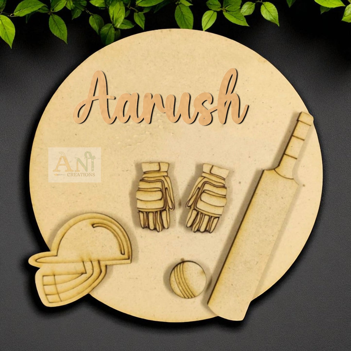 Cricket Bat Ball Plate