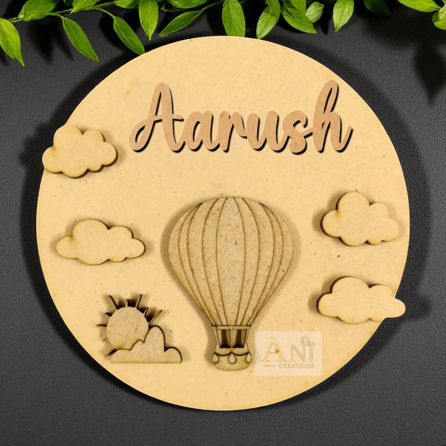 Parachute Cloude Name Plate