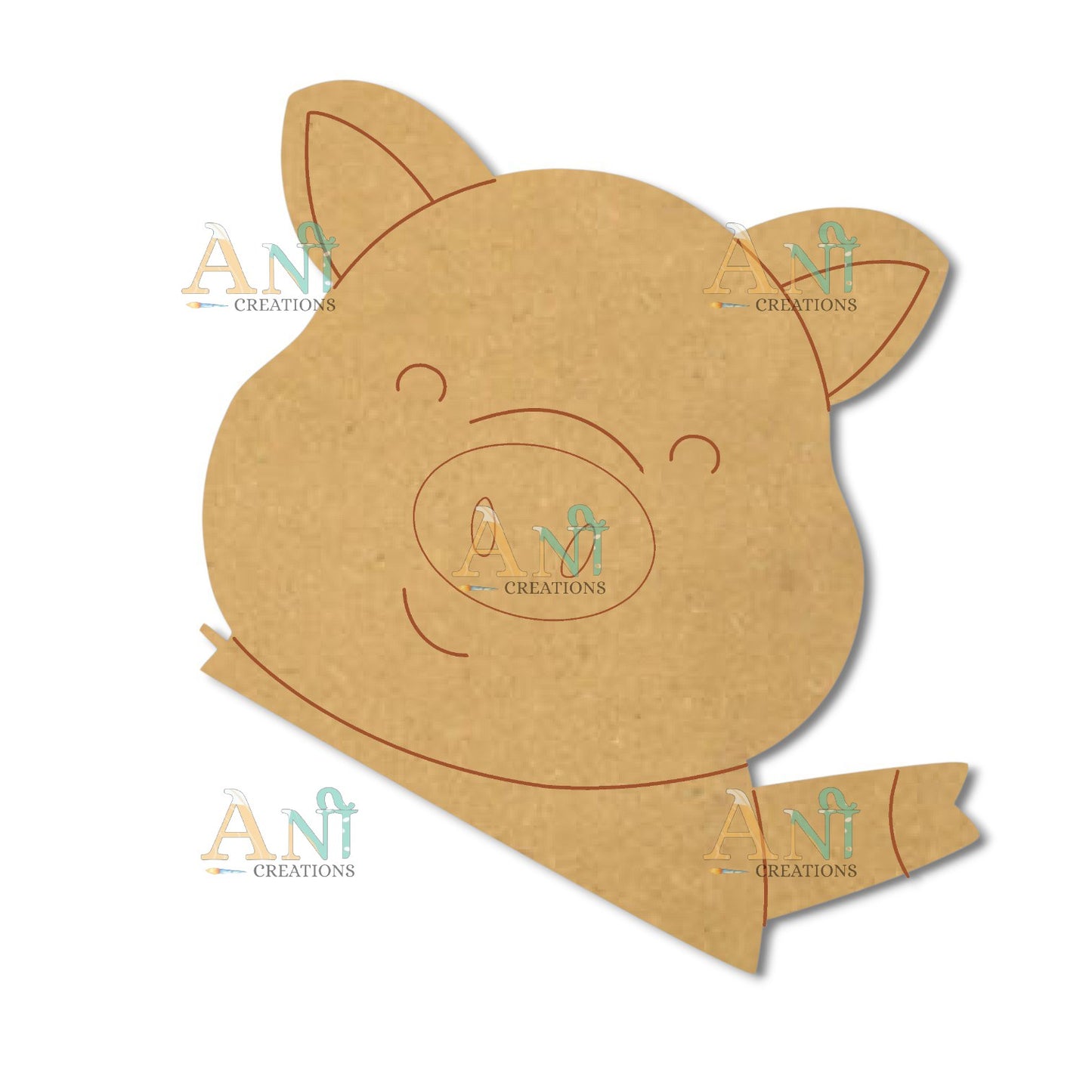 Pig  MDF Cutout