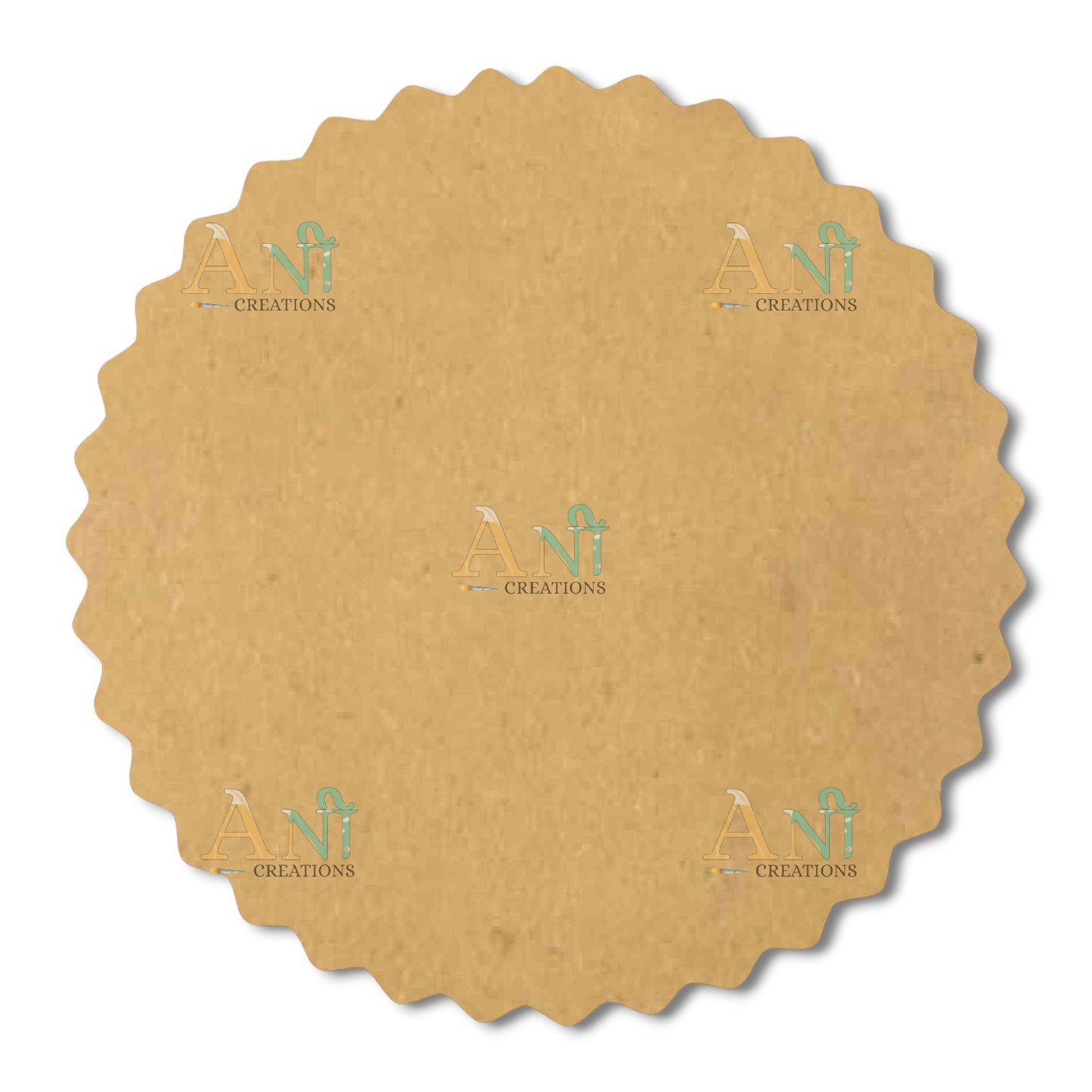 Plain Scallop Circle MDF