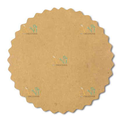 Plain Scallop Circle MDF