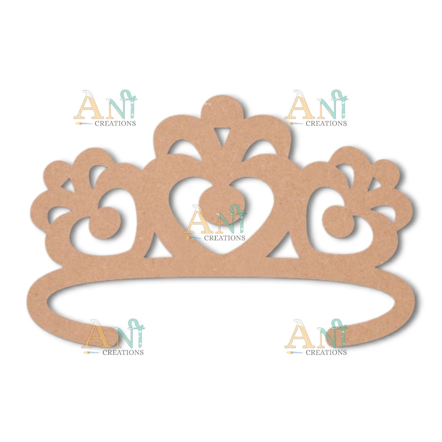 Princess Crown MDF Cutout