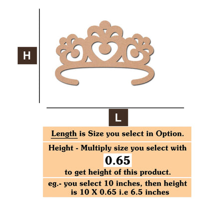 Princess Crown MDF Cutout