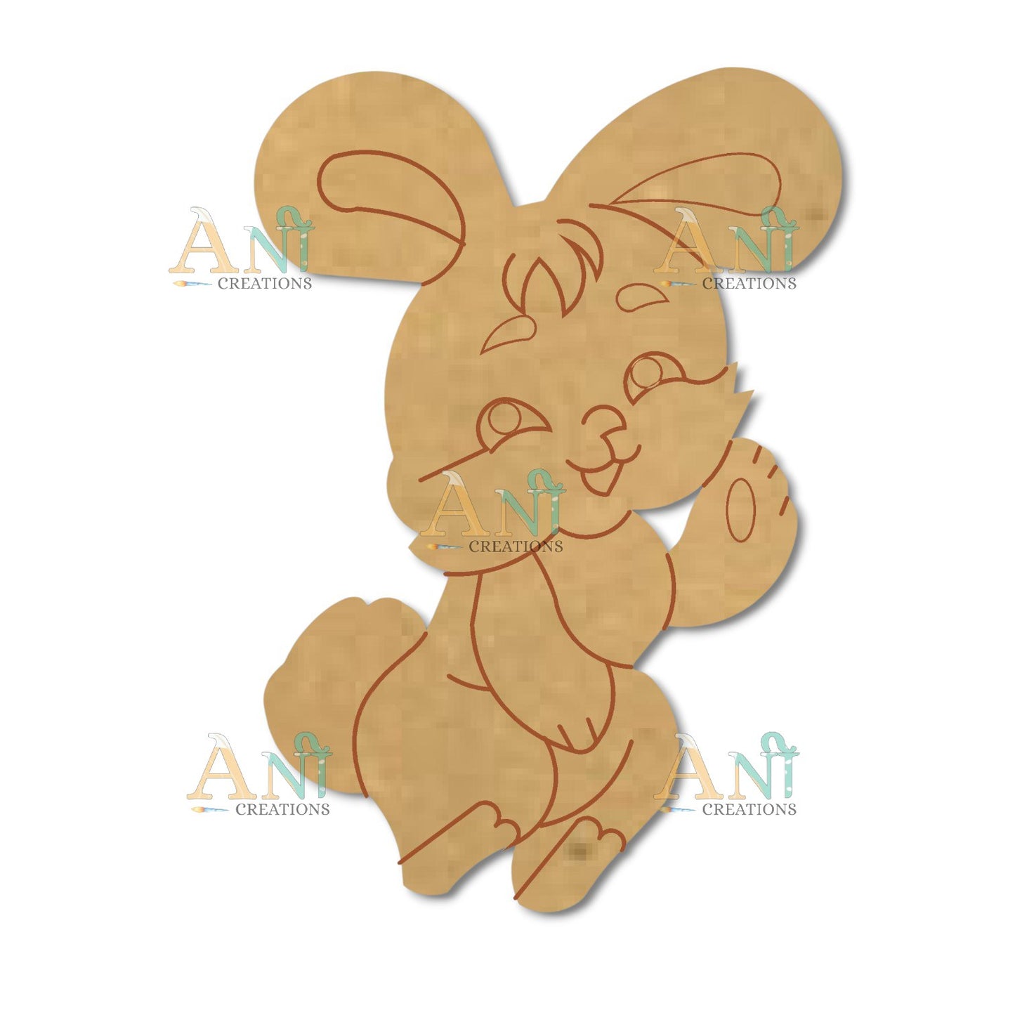 Rabbit 3  MDF Cutout