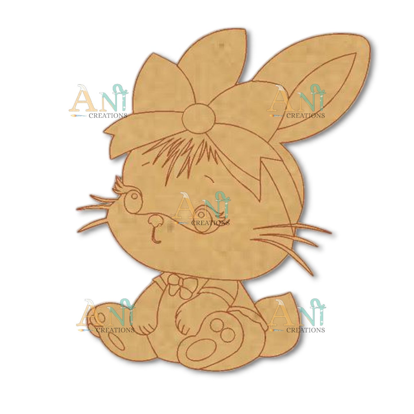 Rabbit 5  MDF Cutout