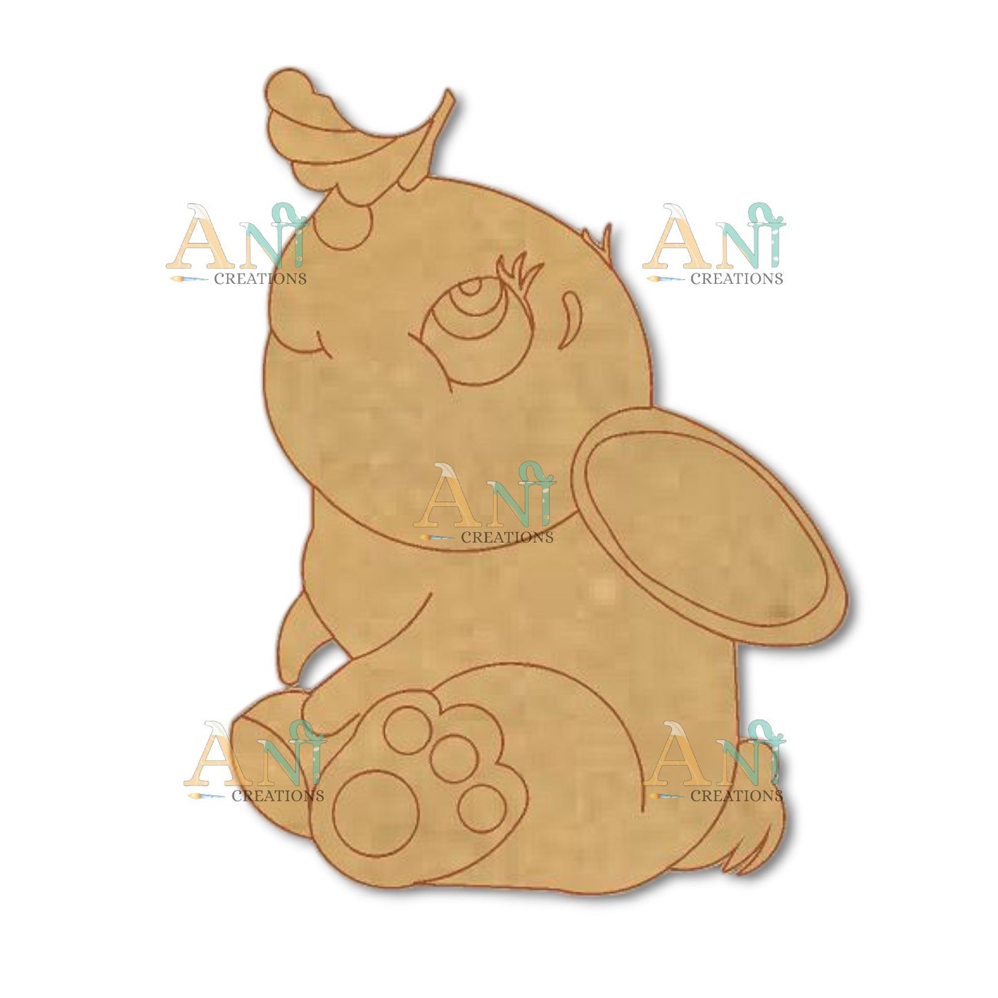 Rabbit 6  MDF Cutout