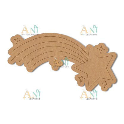 Rainbow Star Pre Marked 07 MDF Cutout