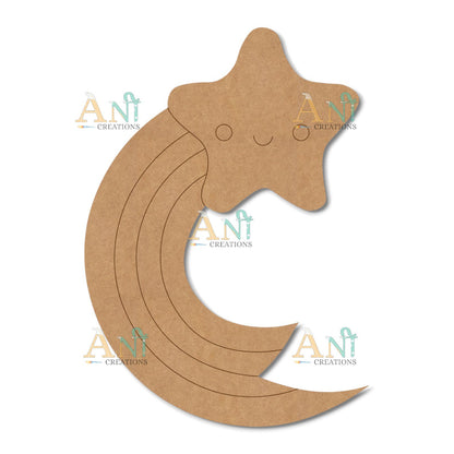 Rainbow Star Pre Marked 08 MDF Cutout